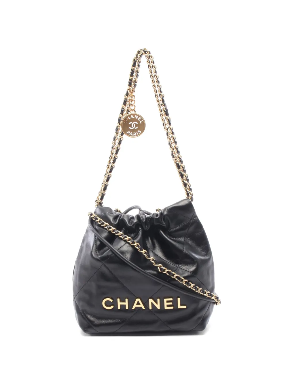 CHANEL Pre-Owned 2021s mini Chanel 22 chain shoulder bag - Nero