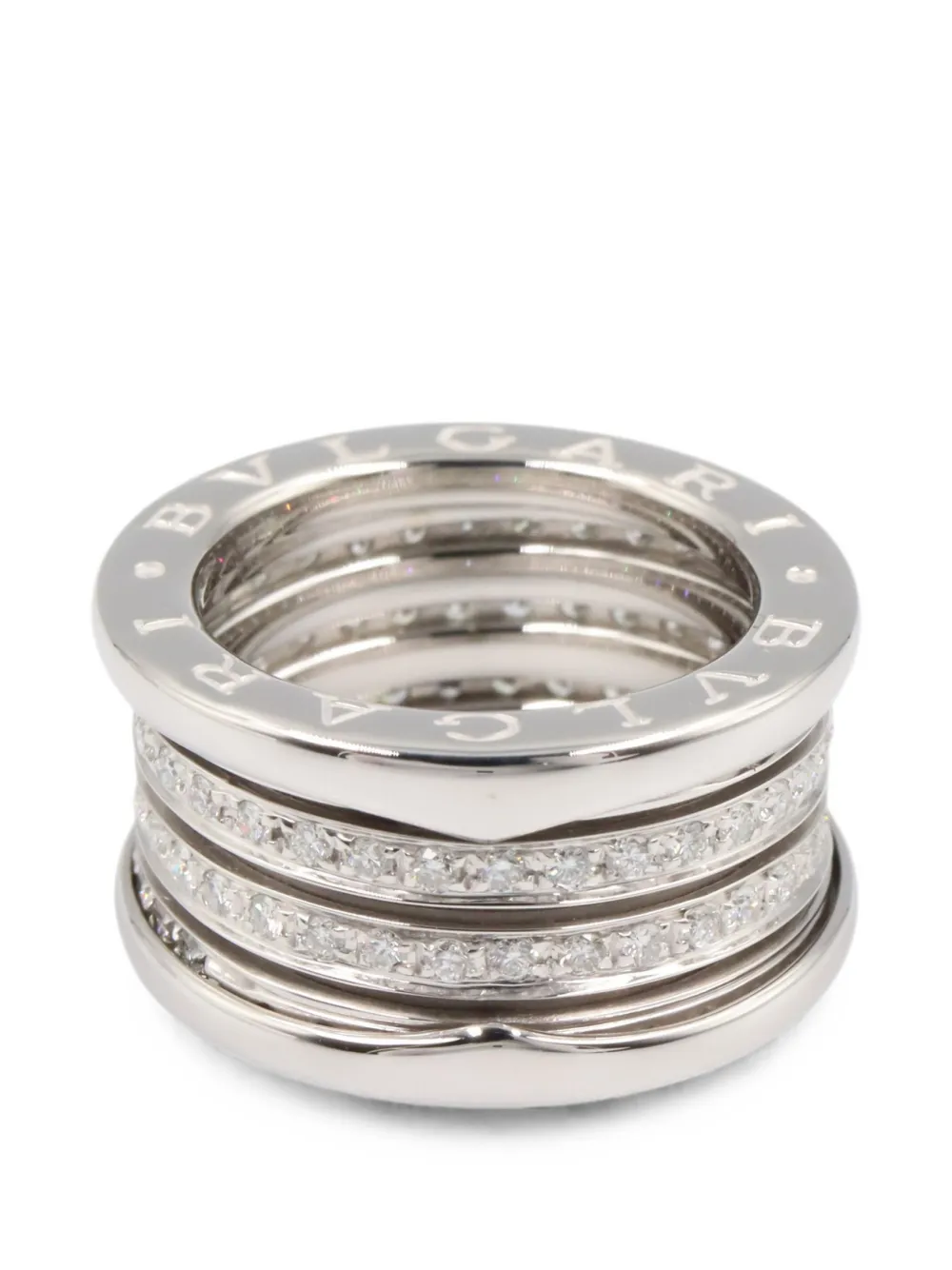 Bvlgari Pre-Owned 2010s B-zero1 diamond ring - Argento
