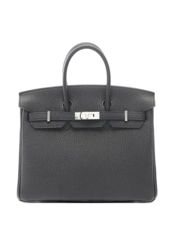 Hermès Pre-owned 2025 25 Birkin Togo Tote Bag in Black