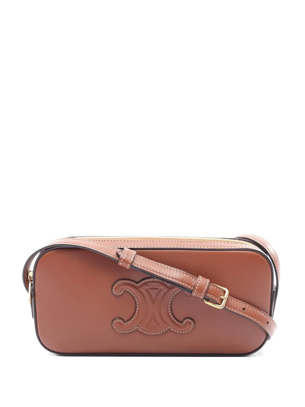 Celine Pre-Owned 2010s mini Cuir Triomphe leather shoulder bag - Braun
