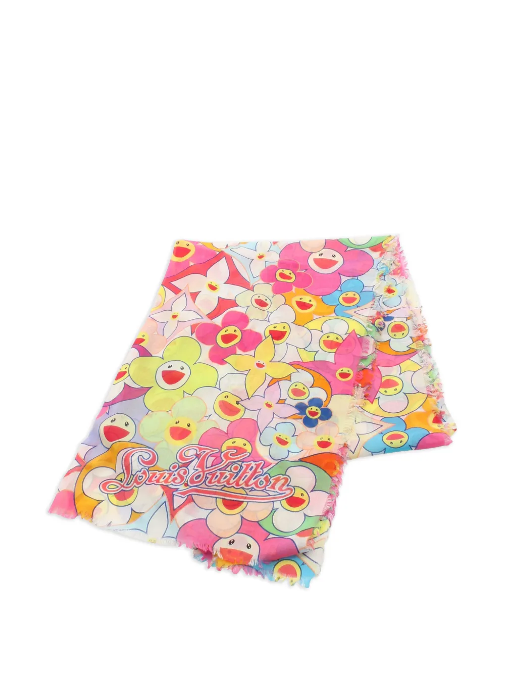 Louis Vuitton Pre-Owned X Takashi Murakami 2010s Cosmic Blossom pareo scarf - Rosa