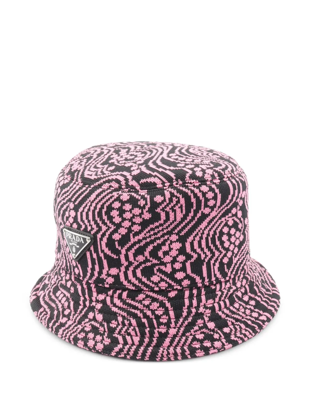 Prada Pre-Owned 2010s logo-plaque bucket hat - Nero