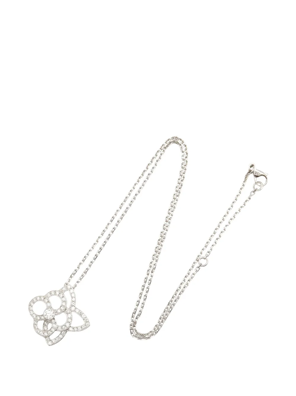 Louis Vuitton Pre-Owned 2010s Fleur Ardente diamond necklace - Argento