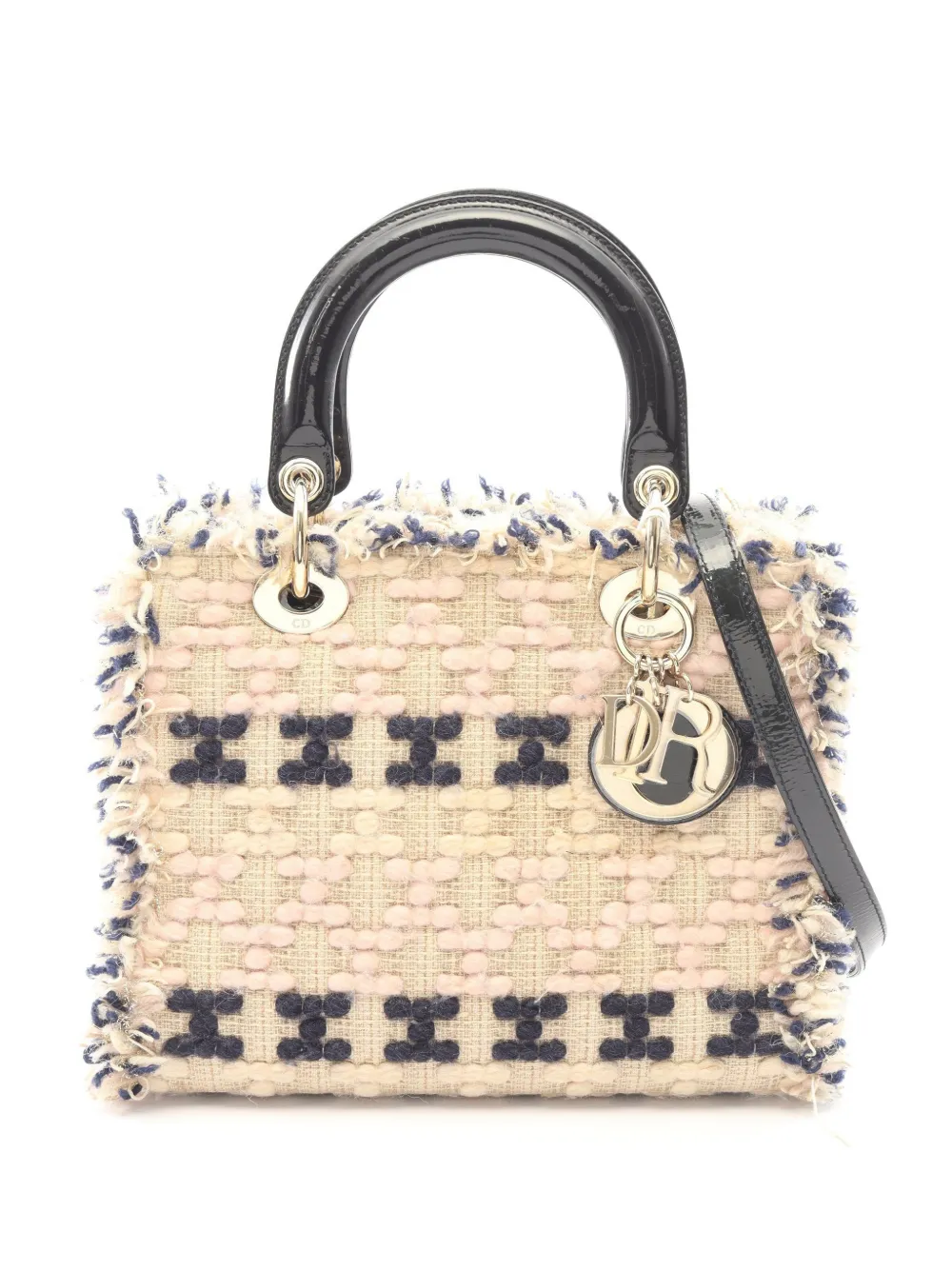 Christian Dior Pre-Owned 2000s Lady Dior tweed tote bag - Neutrals