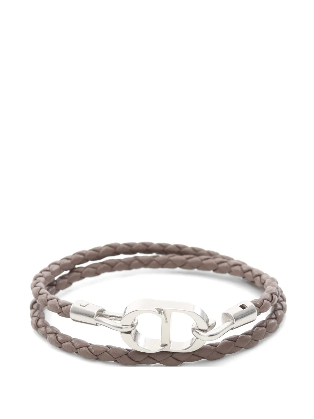Christian Dior Pre-Owned 2020s CD Icon braided bracelet - Silver