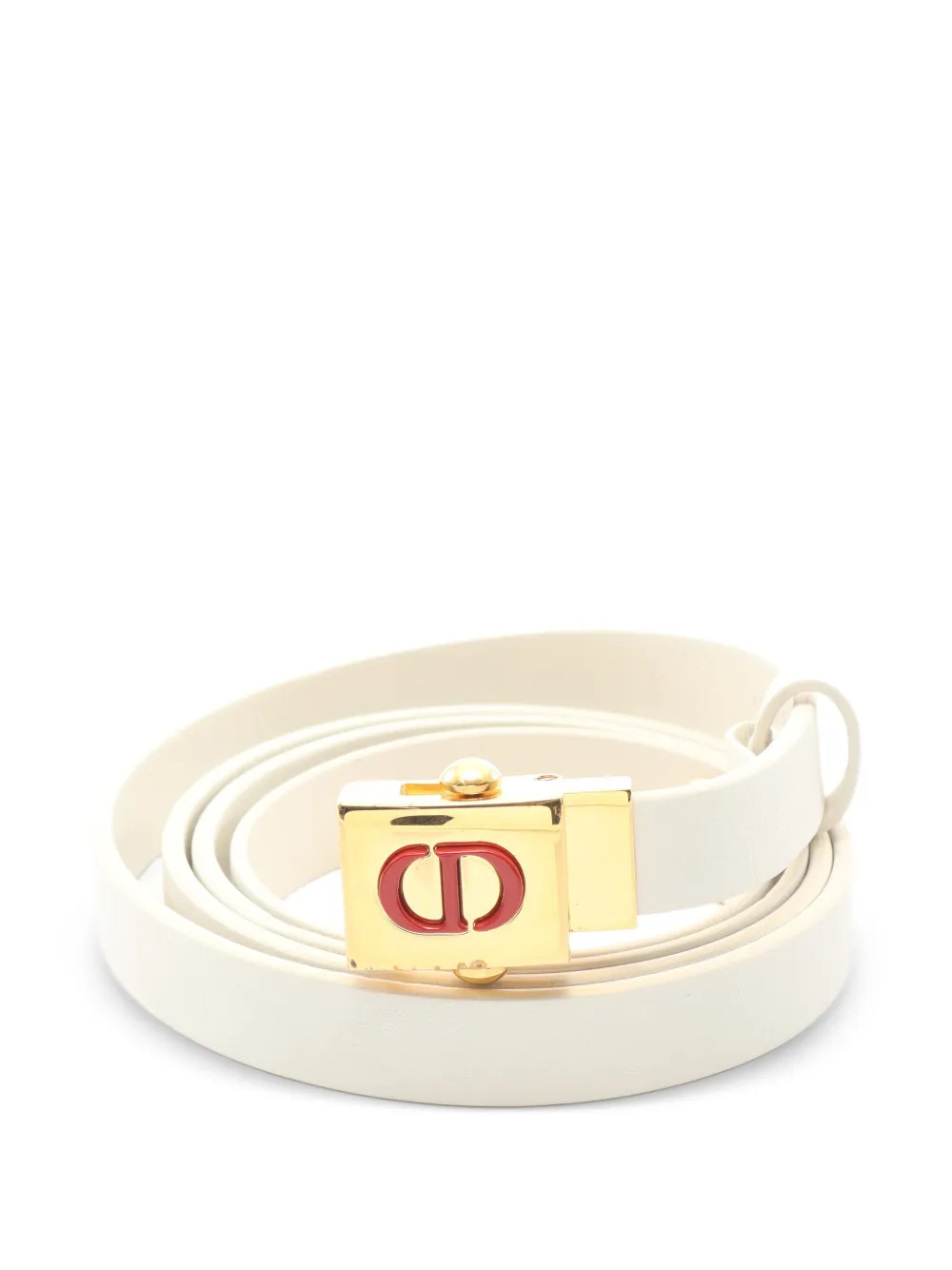Christian Dior Pre-Owned 2010s CD-logo belt - Bianco