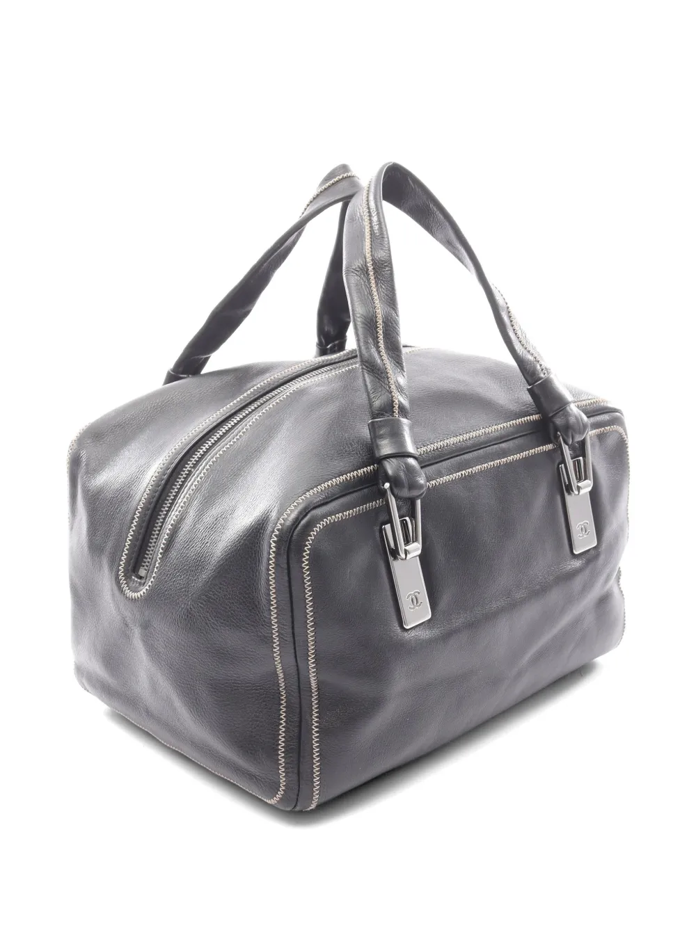 CHANEL Pre-Owned 2003-2004 mini-shopper met Coco-logo Zwart