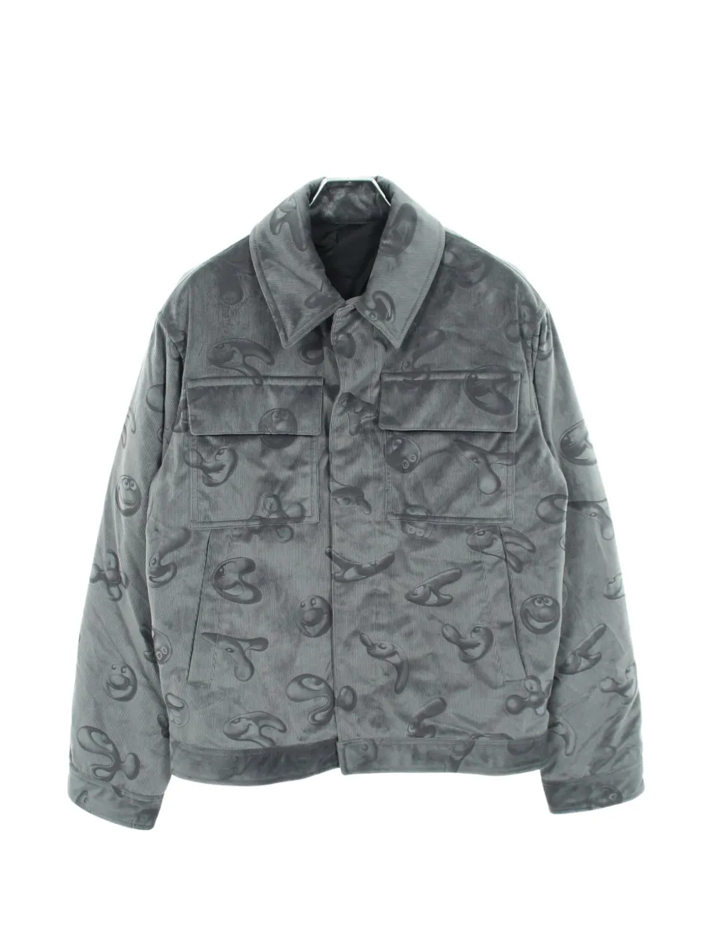 Pre-owned Dior X Kenny Scharf 2010s Corduroy Jacket In Gray