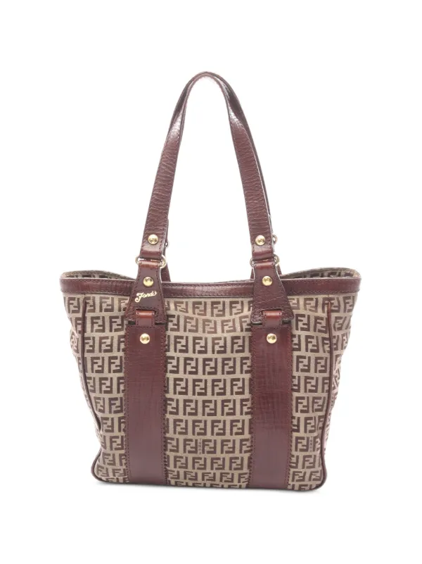 Fendi Pre-owned 2000s Zucchino Tote Bag in Brown