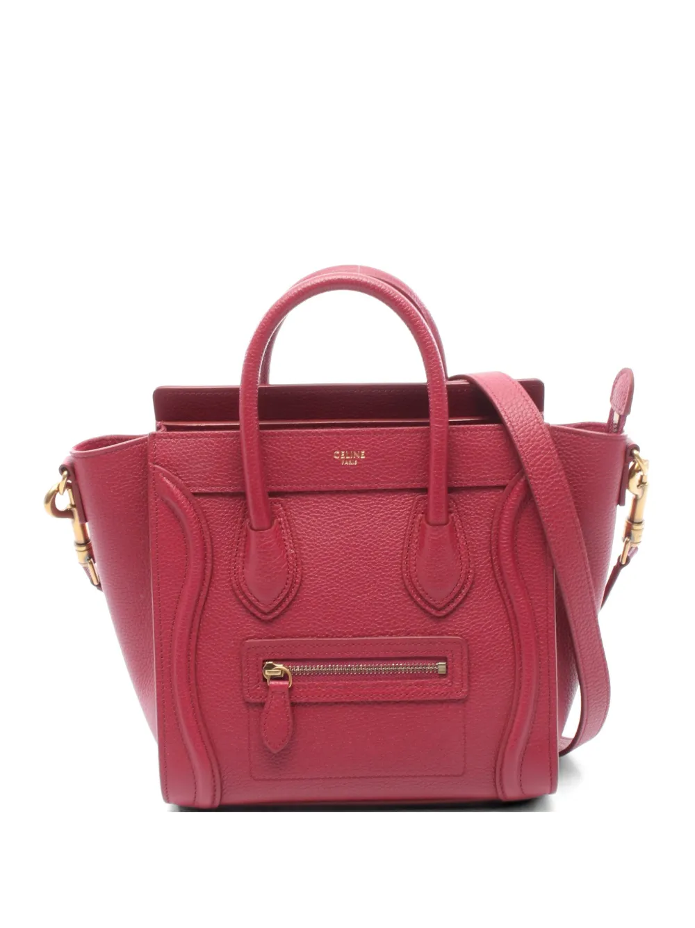 Celine Pre-Owned 2010s Luggage Nano shopper tote bag - Rosso