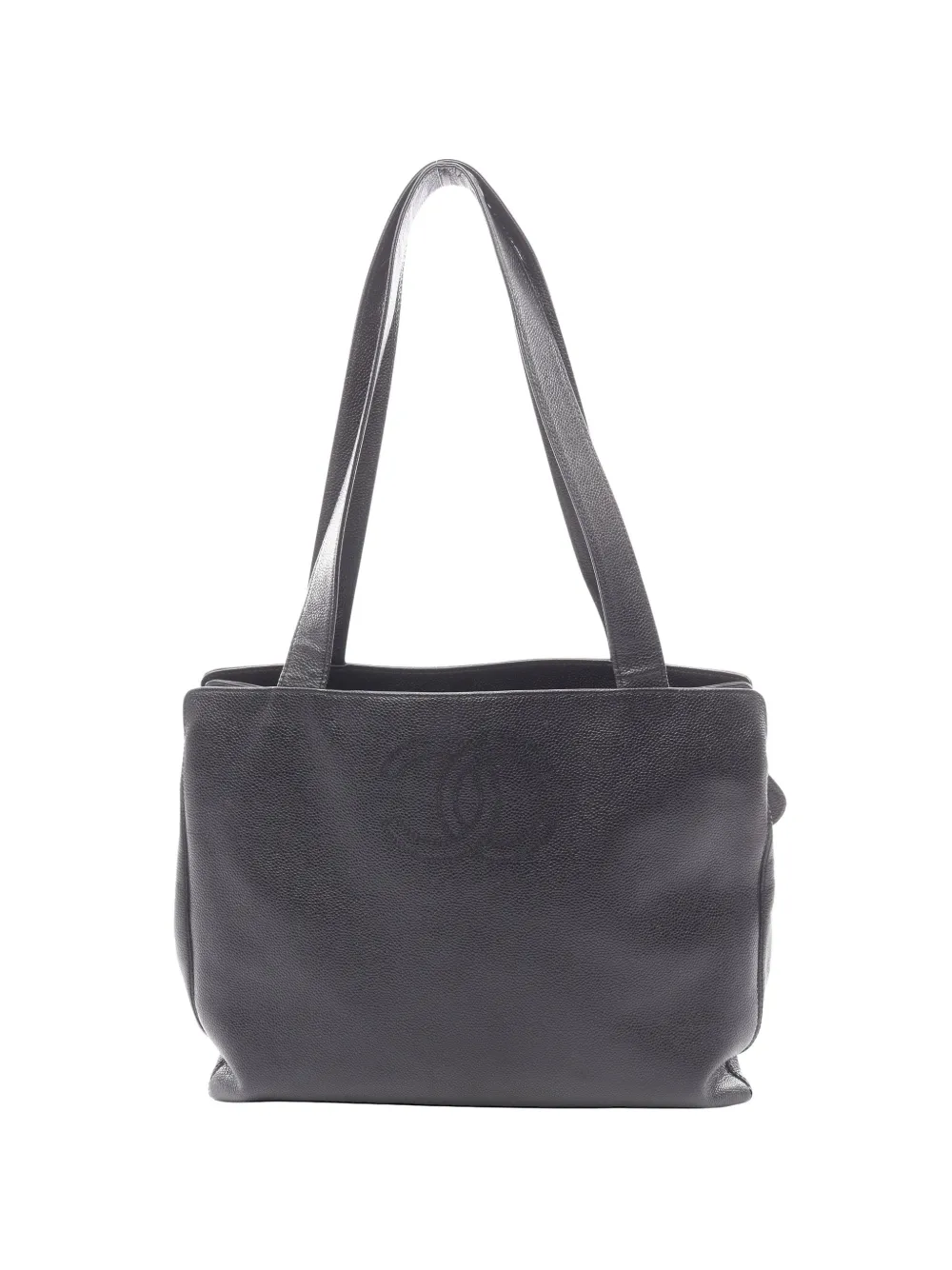CHANEL Pre-Owned 2000-2002 Coco Mark Caviar shoulder bag - Black