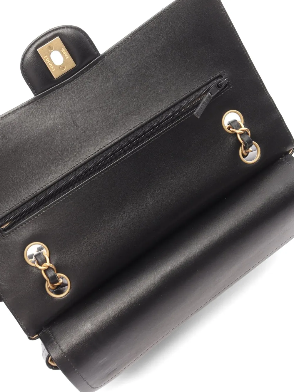 Chanel Pre-owned 2021-2022 Double Flap Icon-charms Shoulder Bag in Black, view 3