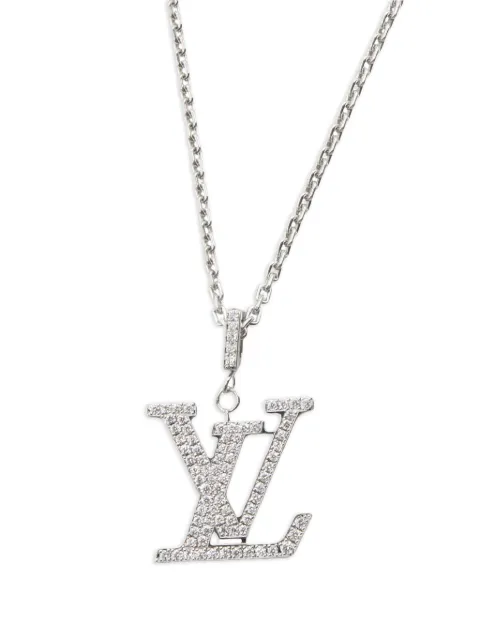 Louis Vuitton Pre-Owned 2010s LV-pendant diamond necklace