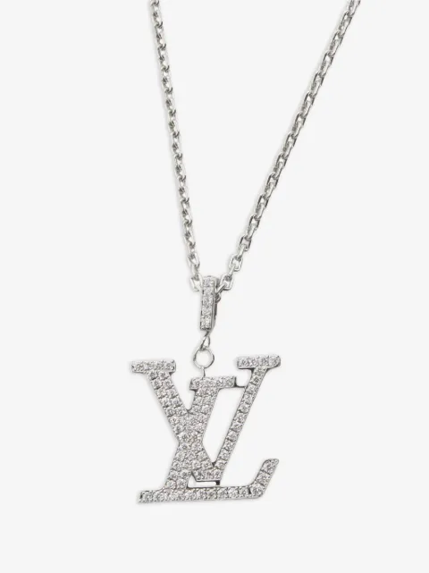 Louis Vuitton Pre-Owned 2010s LV-pendant diamond necklace