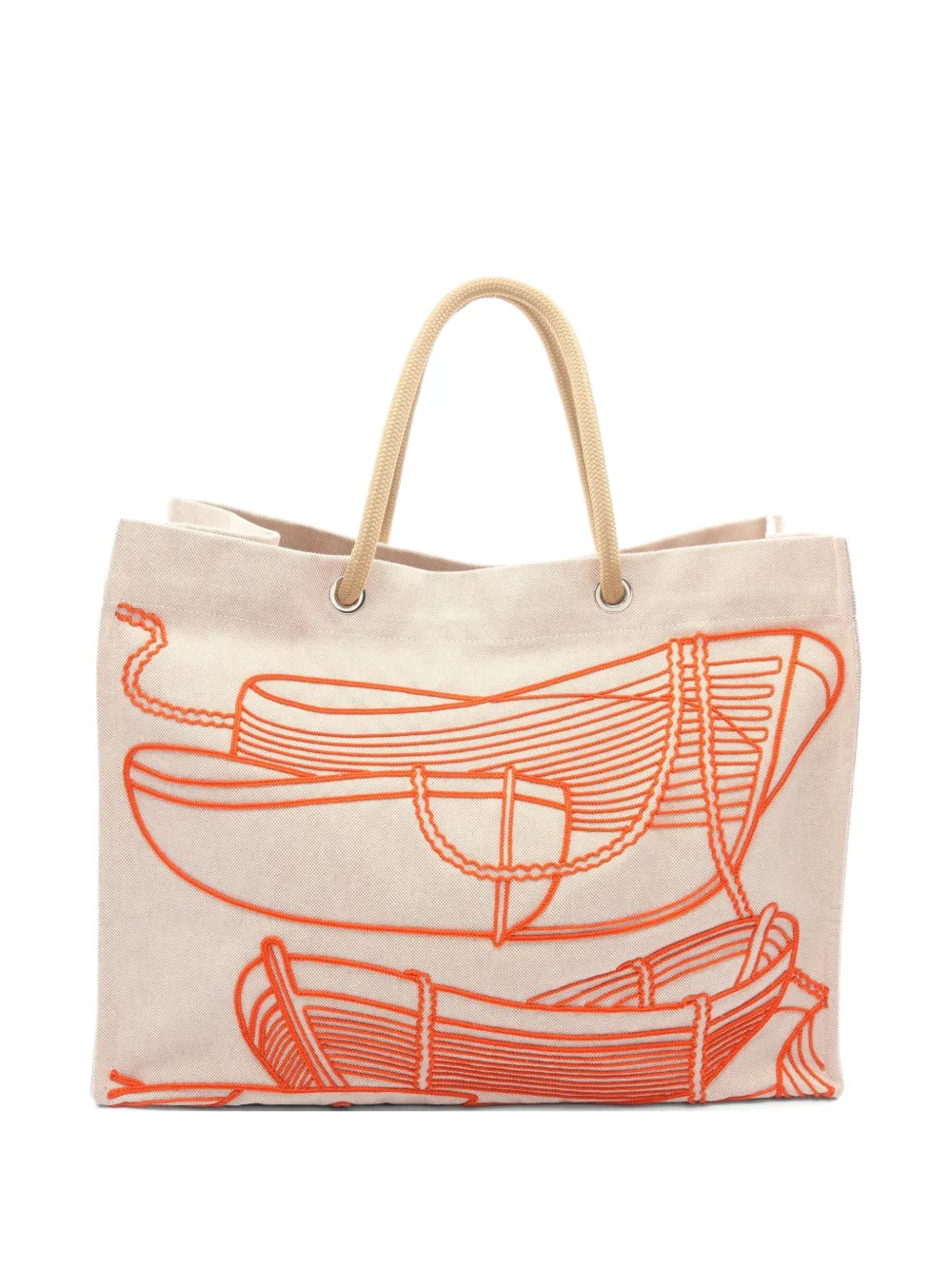 Hermès Pre-Owned 2010s Thalassa canvas beach bag - Neutrals