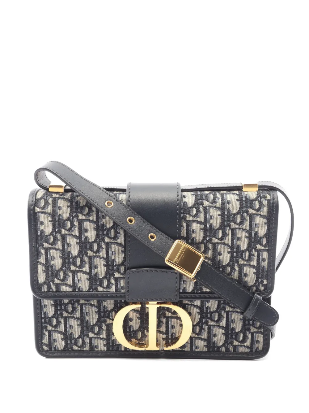 Christian Dior Pre-Owned 2010s 30 Montaigne oblique jacquard shoulder bag - Blu