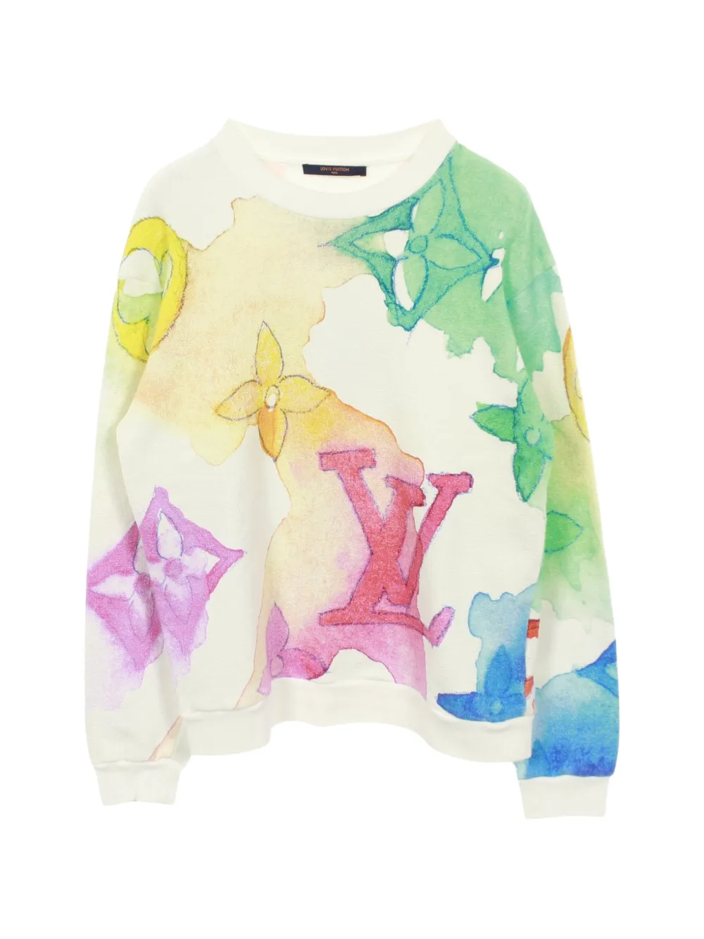 Louis Vuitton Pre-Owned Watercolor giant Monogram sweater - Bianco
