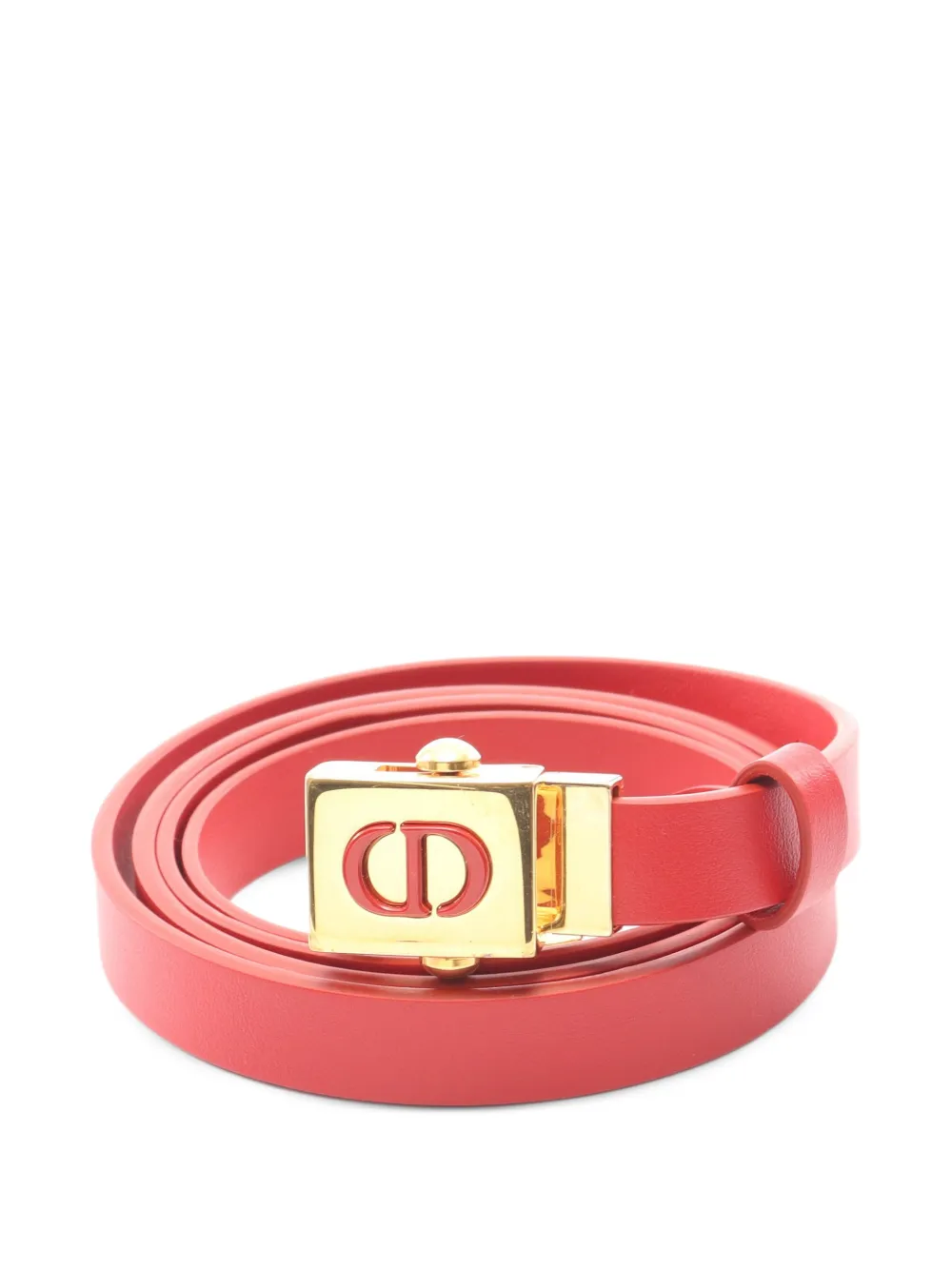 Christian Dior Pre-Owned 2010s CD logo belt - Rosso