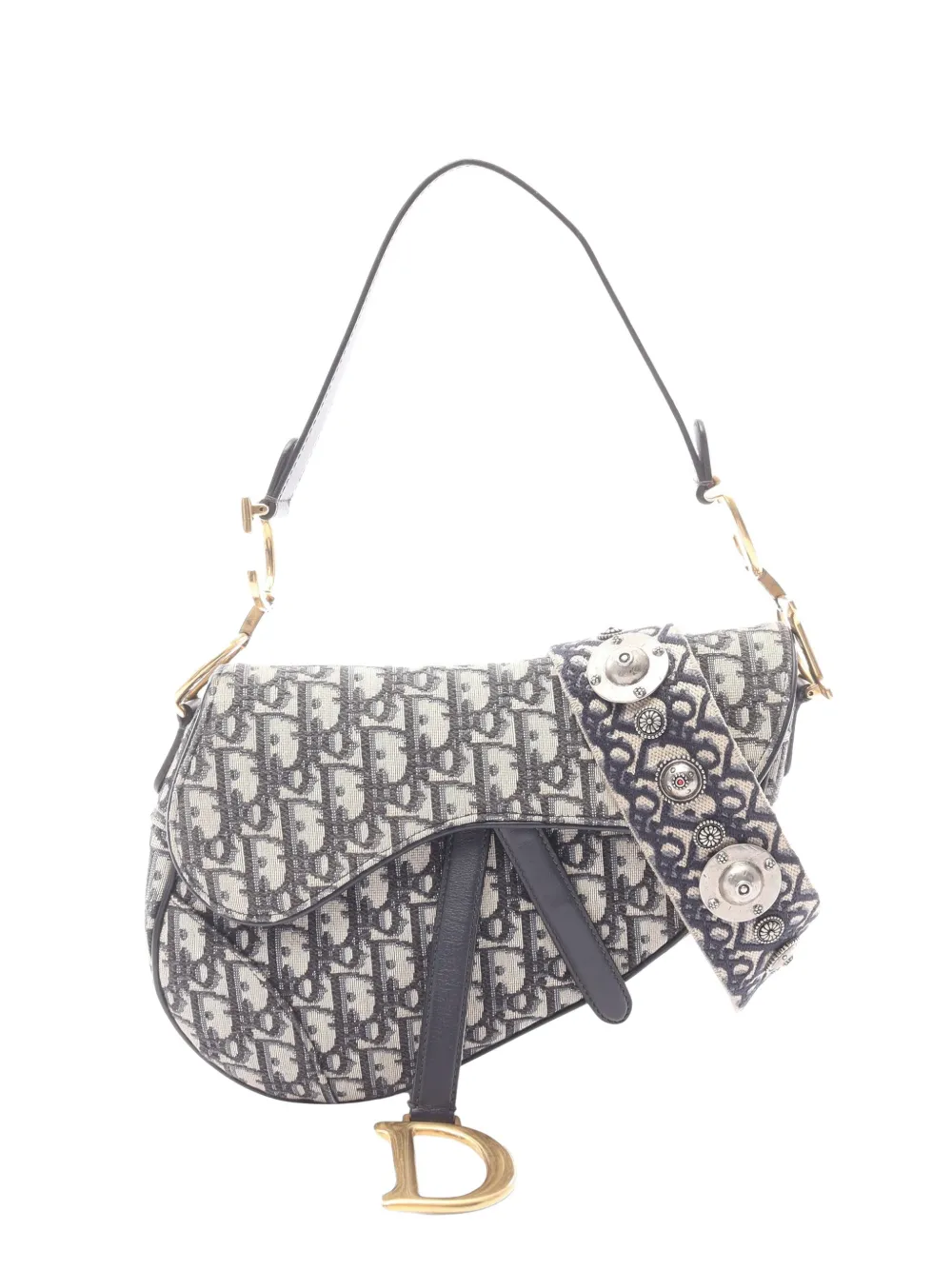 Christian Dior Pre-Owned 2010s Oblique Saddle two-way handbag - Toni neutri