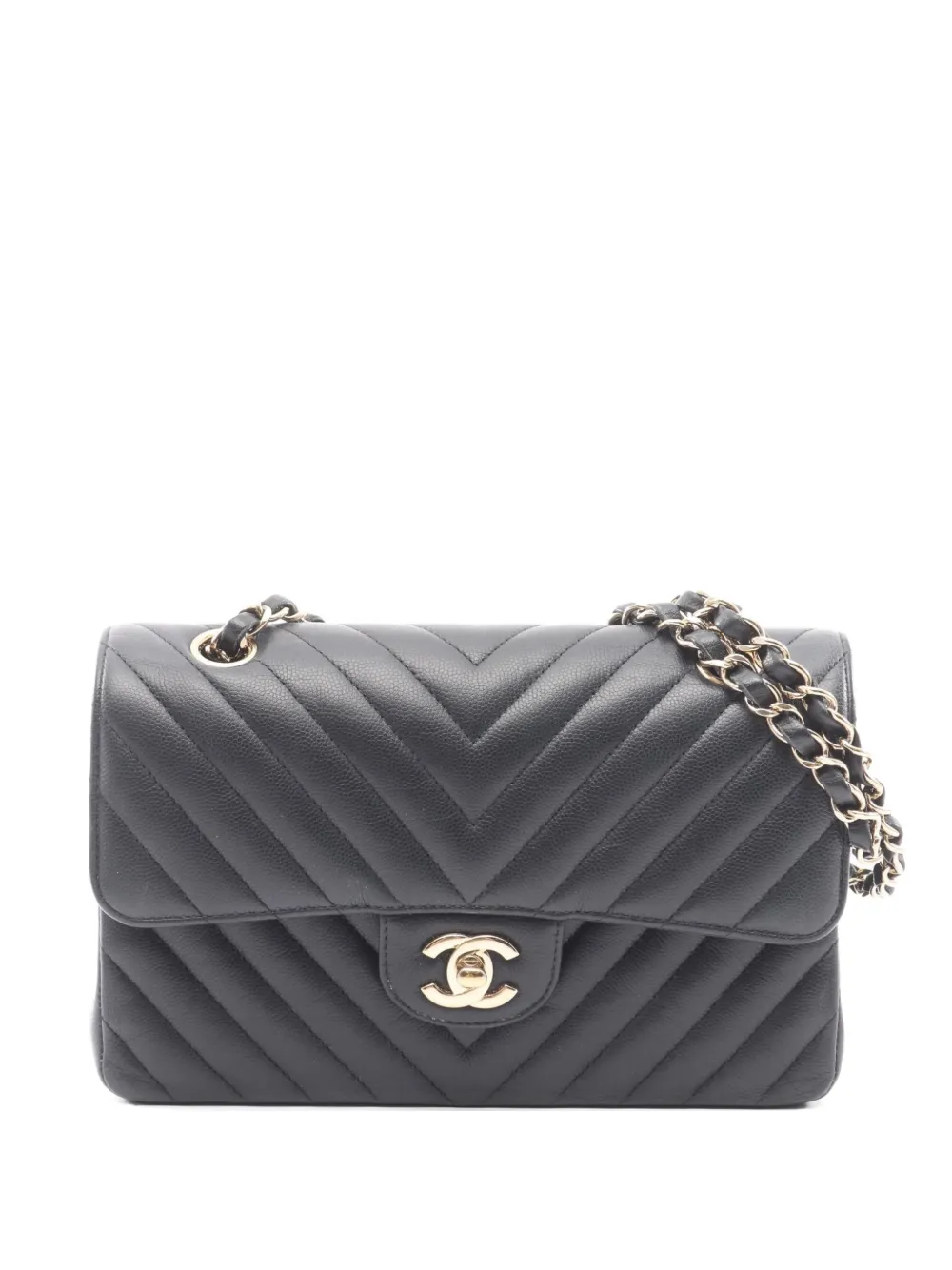 CHANEL Pre-Owned 2021-2022 Chevron-quilting cross body bag - Schwarz