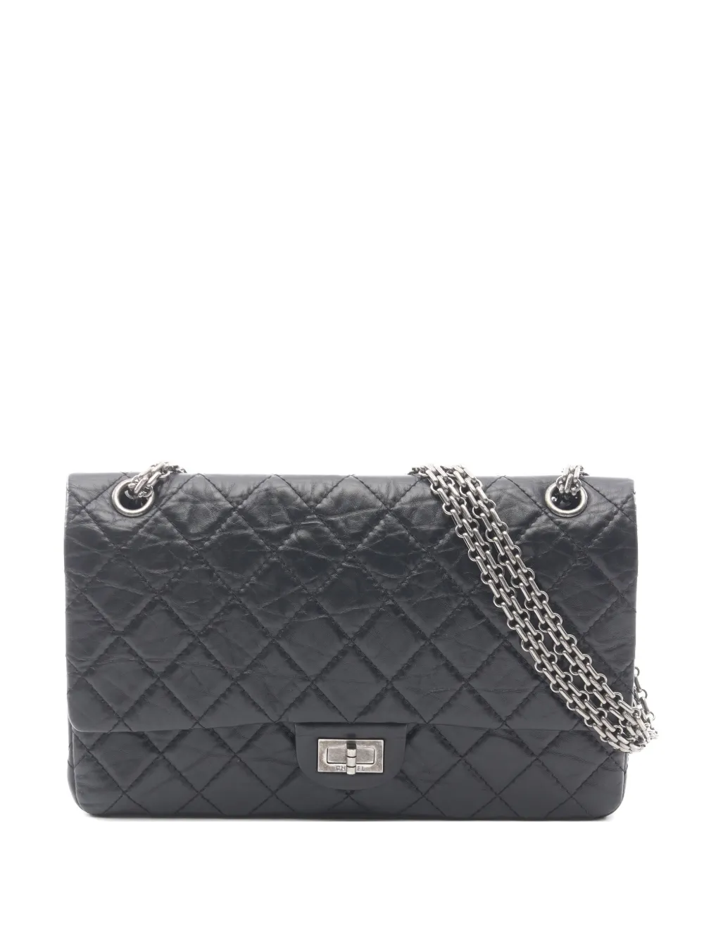 CHANEL Pre-Owned 2021s 2.55 matelassé shoulder bag - Black