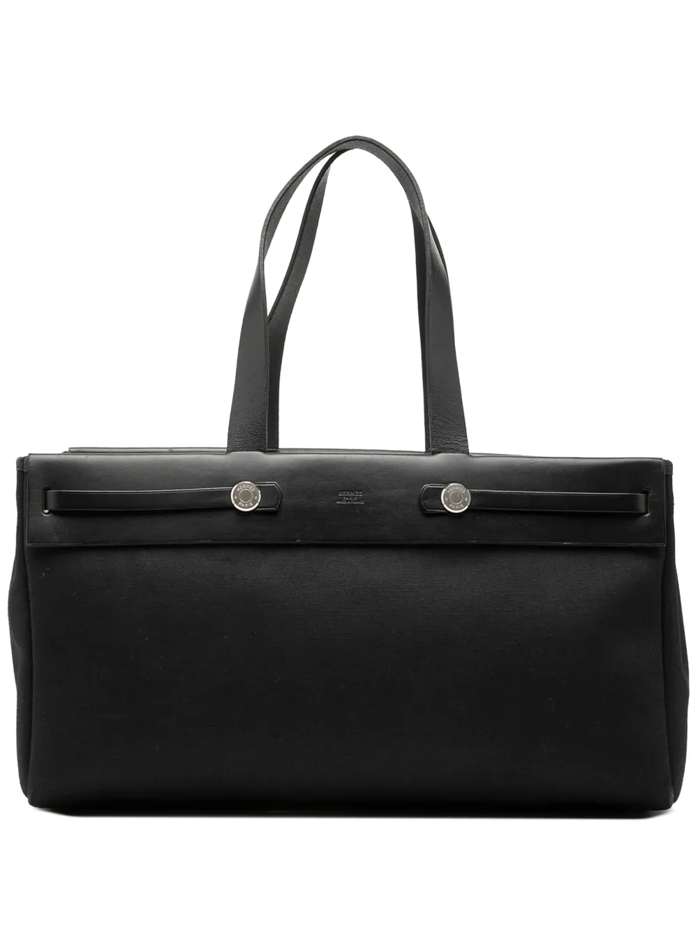 Hermès Pre-Owned 2002 Toile and Vache Hunter Herbag Cabas MM tote bag - Nero
