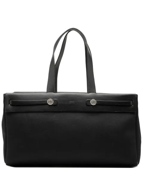 Hermès Pre-Owned 2002 Toile and Vache Hunter Herbag Cabas MM tote bag