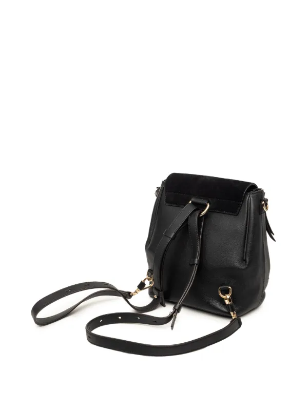 chloe medium black leather faye backpack Grey & Suede Petals & Jackets Suede and smooth calfskin backpack in black Chloe Calfskin Quilted Medium Faye