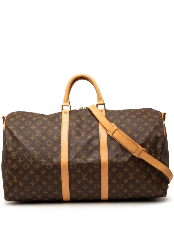Louis Vuitton Pre-owned 1996 Monogram Keepall Bandouliere 55 Travel Bag in Brown