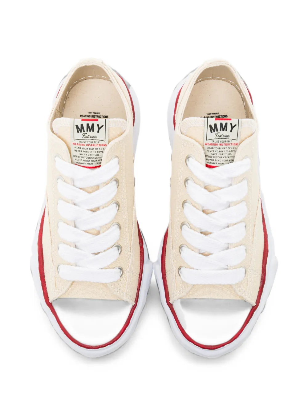Maison MIHARA YASUHIRO Gerafelde sneakers Beige