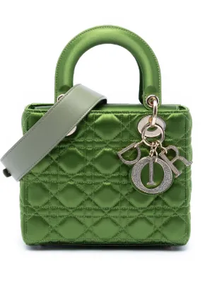 Christian Dior Pre-Owned 2017 ミニ サテン カナージュ ストラス