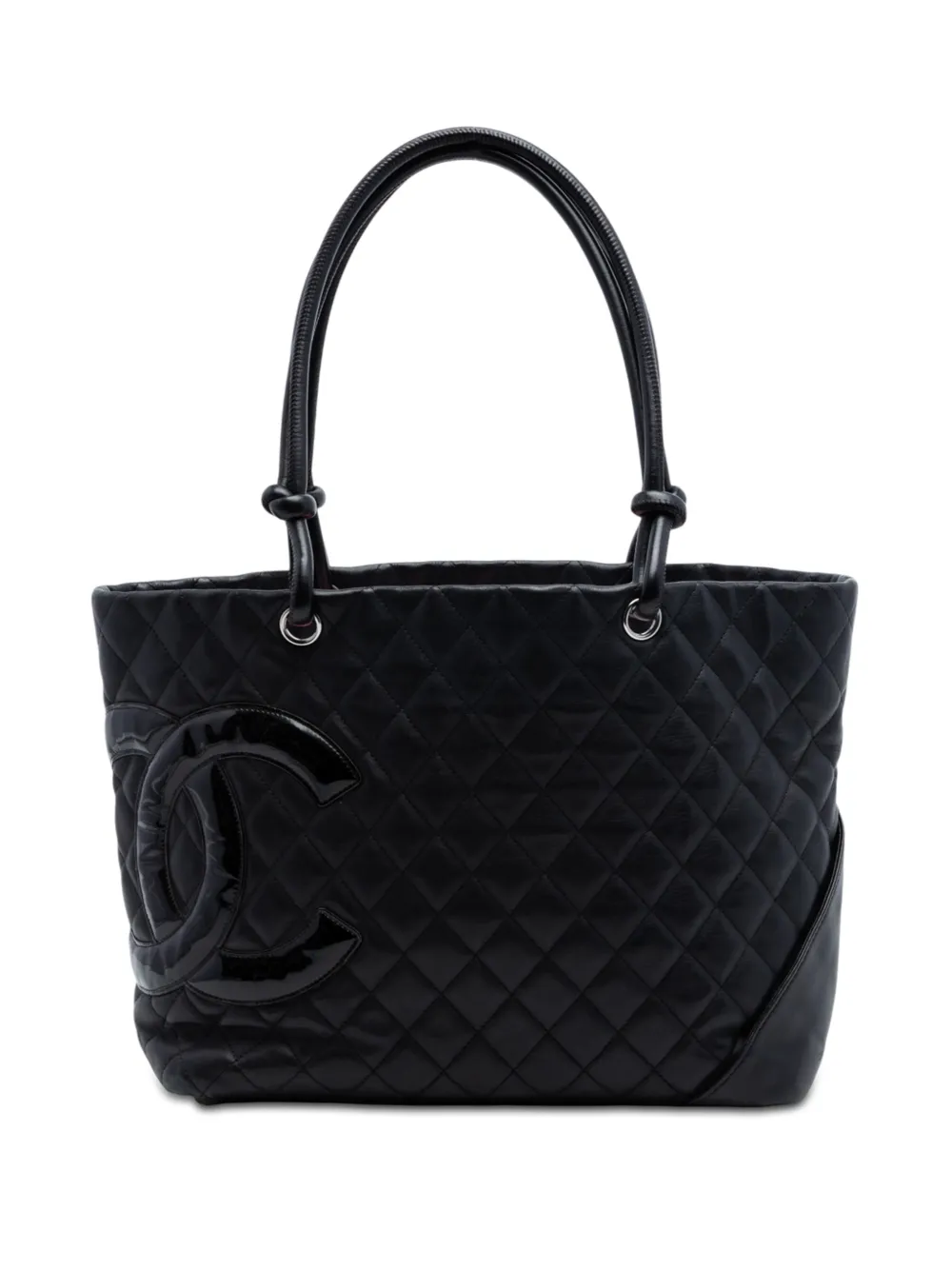CHANEL Pre-Owned 2010-2011 Large Lambskin Cambon Ligne tote bag - Nero