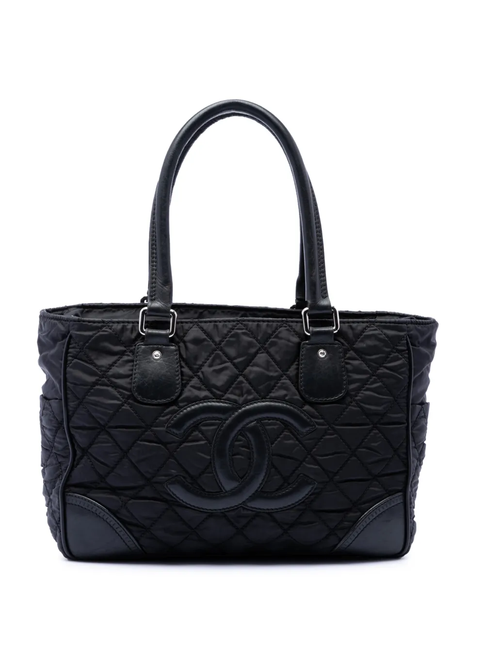 CHANEL Pre-Owned 2005-2006 Paris New York Quilted Nylon tote bag - Black
