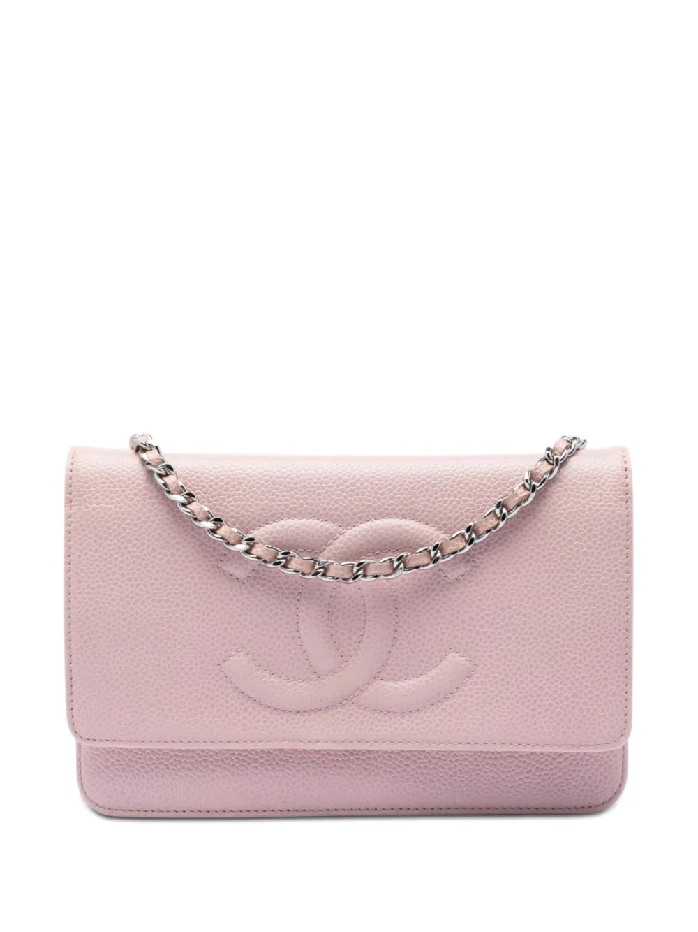 CHANEL Pre-Owned 2012 CC Caviar Wallet On Chain crossbody bag - Rosa