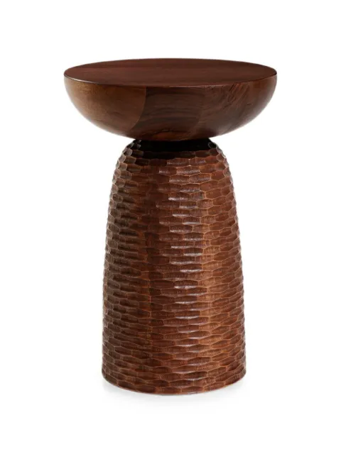 Zanat Nera carved-base stool