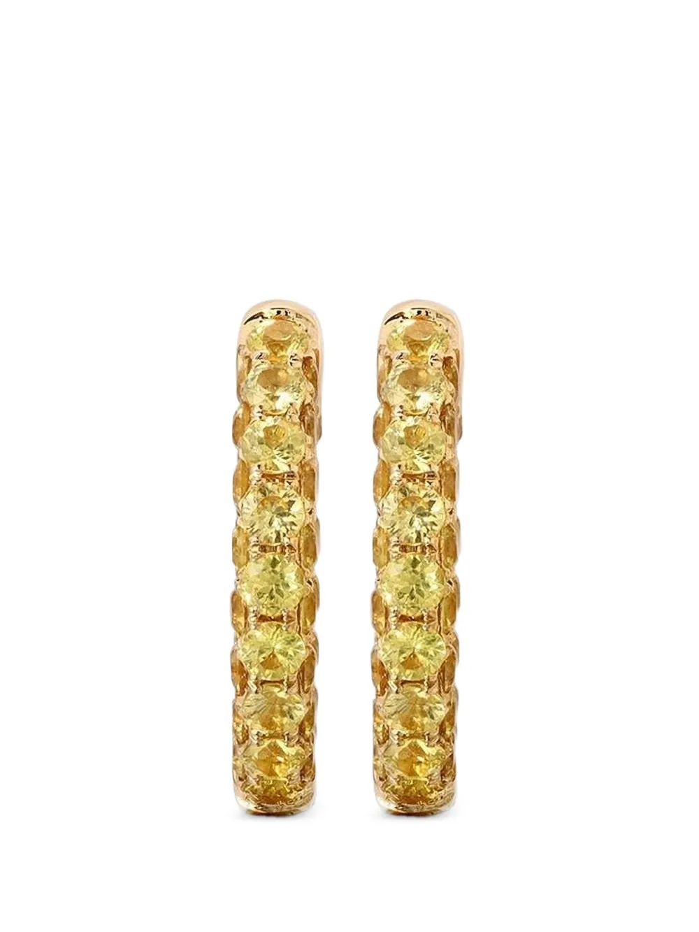 graziela sapphire three-sided hoop earrings - Gold
