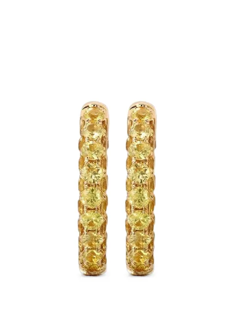 graziela sapphire three-sided hoop earrings