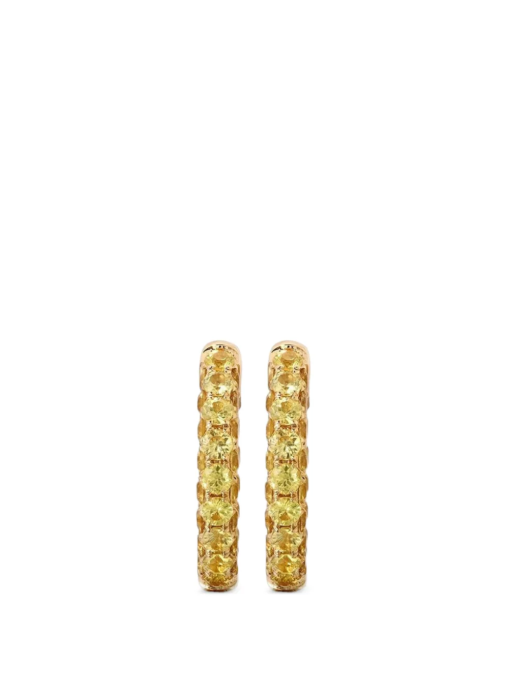 graziela sapphire three-sided hoop earrings - Oro