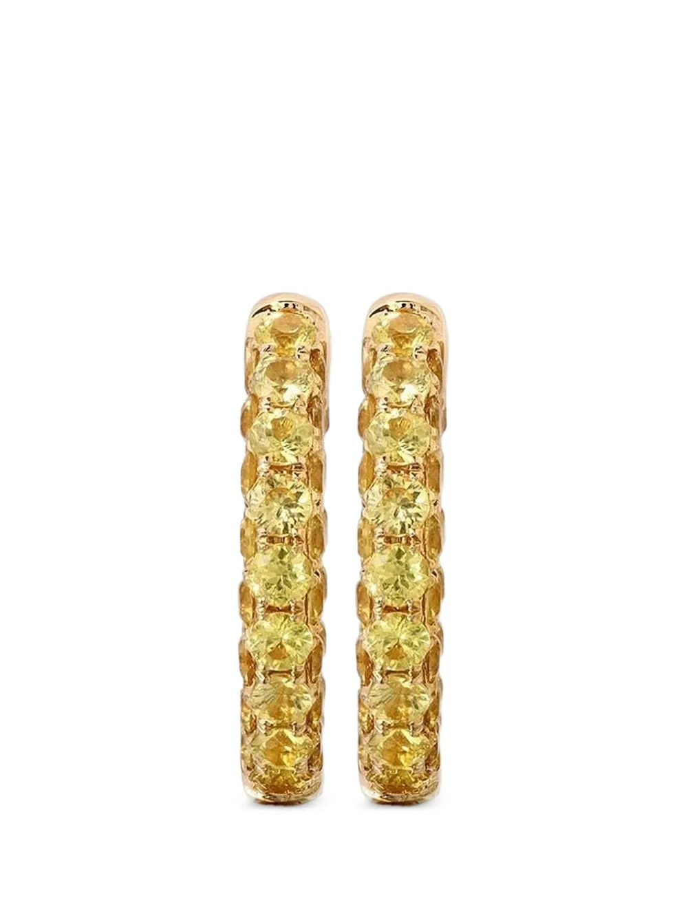 graziela sapphire three-sided hoop earrings - Oro