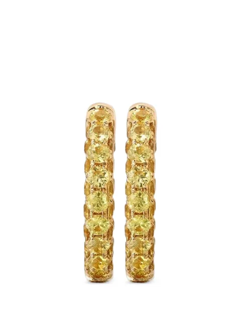 graziela sapphire three-sided hoop earrings