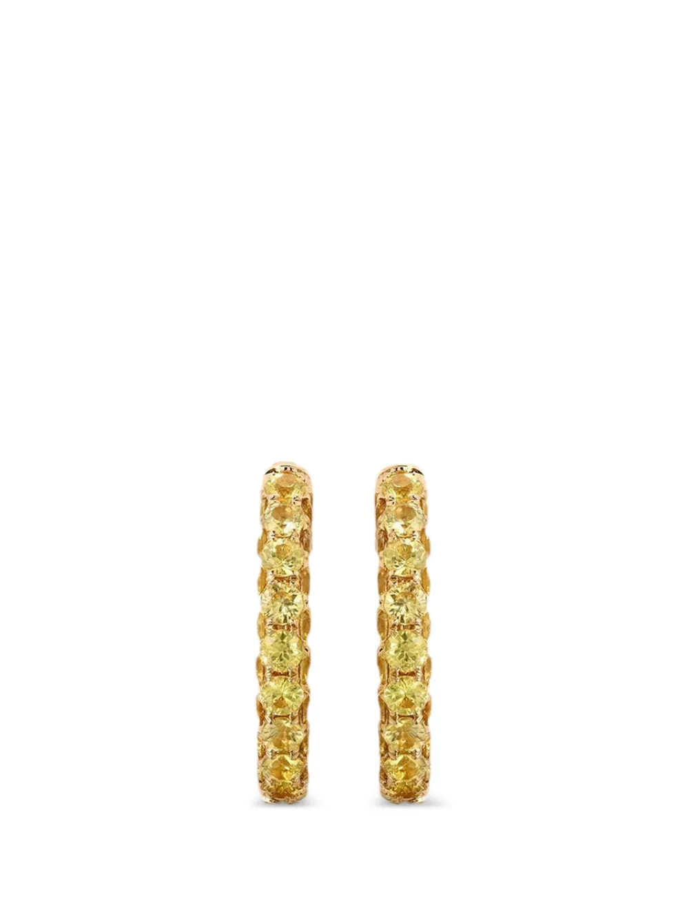 graziela sapphire three-sided hoop earrings - Oro