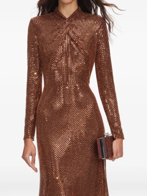 Self-Portrait rhinestone midi dress
