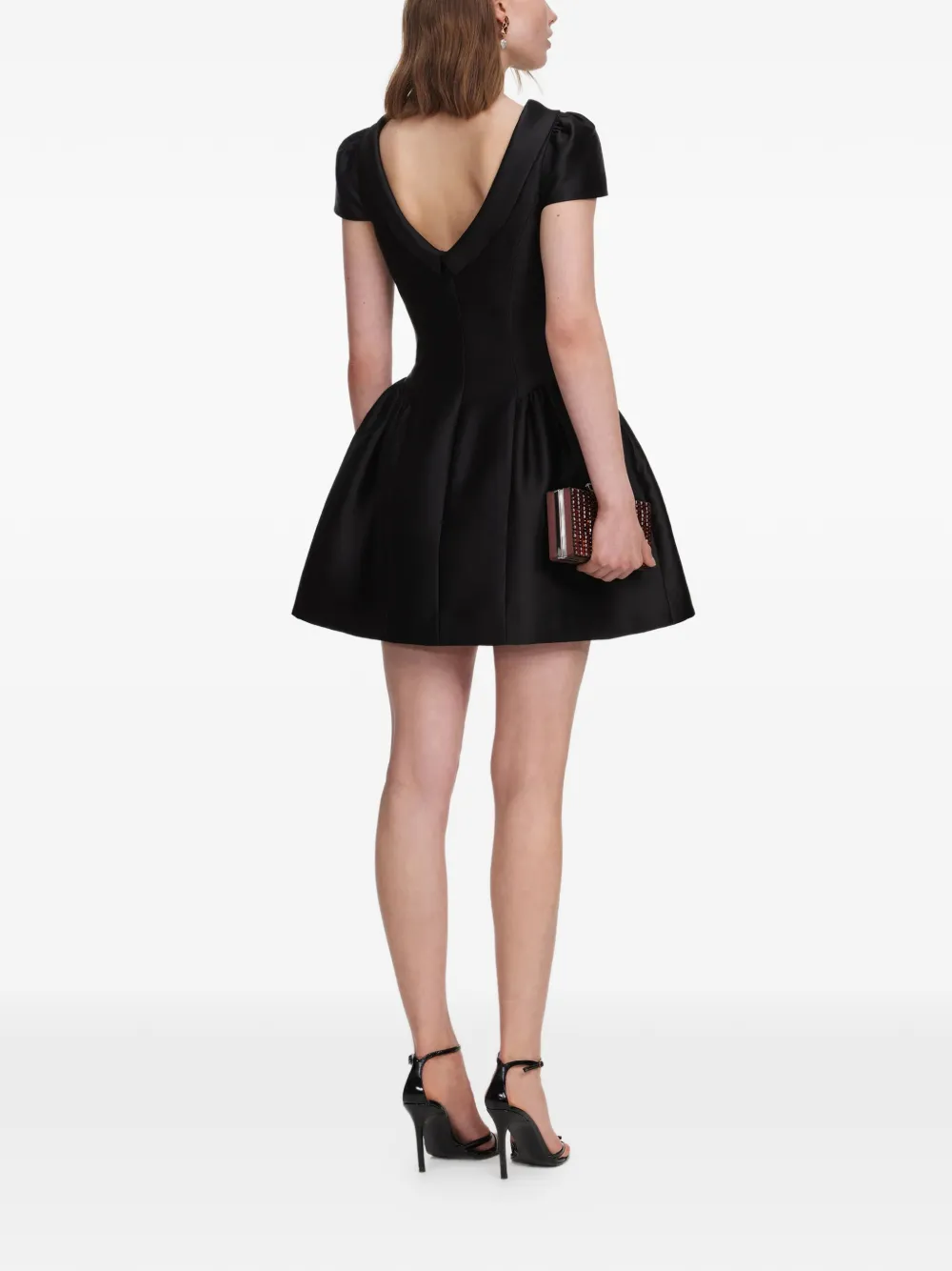 Self-Portrait A-lijn mini-jurk met verlaagde taille Zwart