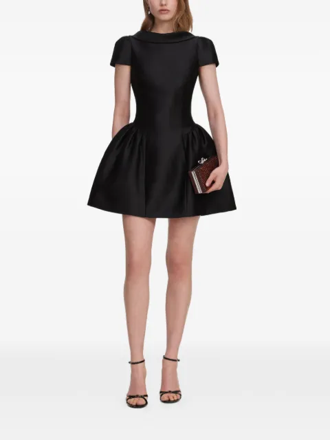 Self-Portrait dropped-waistline A-line mini dress