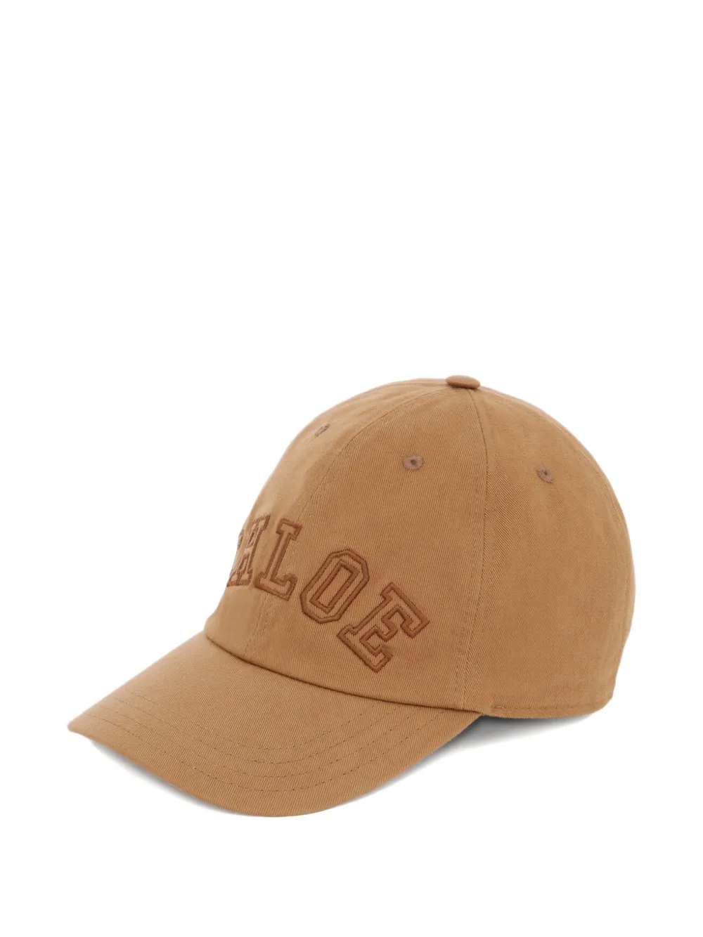 Chloé logo-embroidered cap - Nude