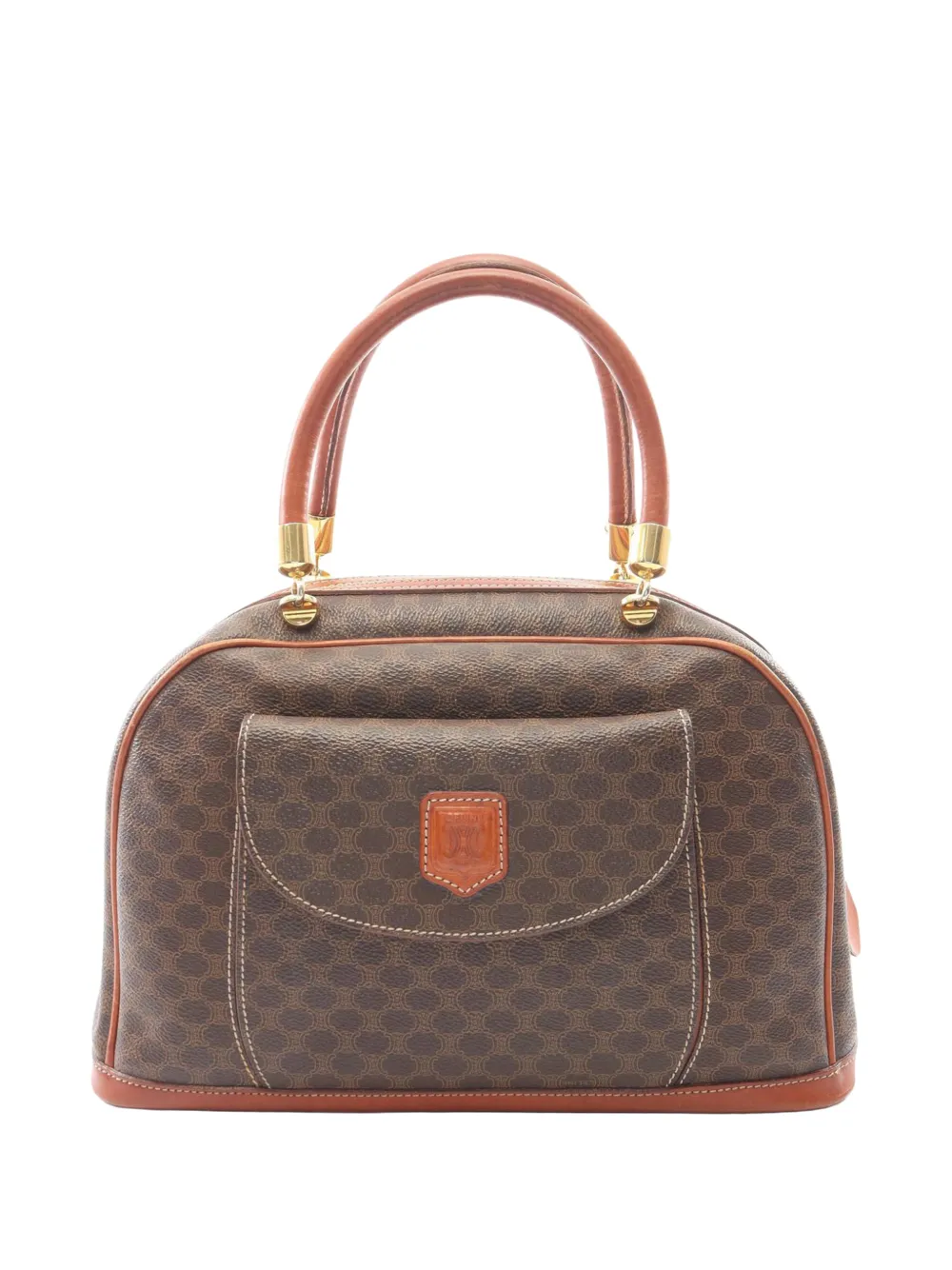 Celine Pre-Owned 20th Century Macadam Coated Canvas handbag - Marrone