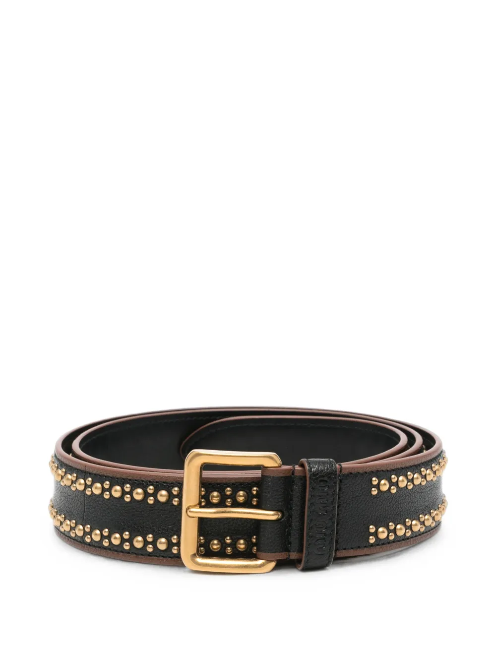 Miu studded leather belt Zwart