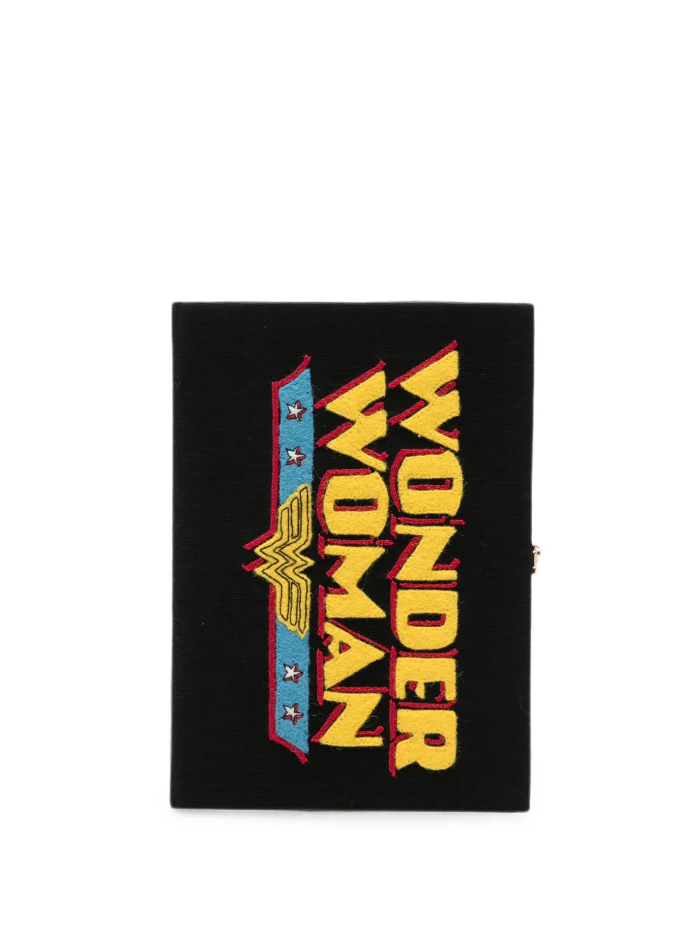 Olympia Le-Tan Wonder Woman embroidered clutch bag - Schwarz
