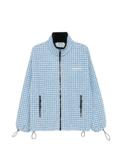 Miu Miu check zip-up jacket