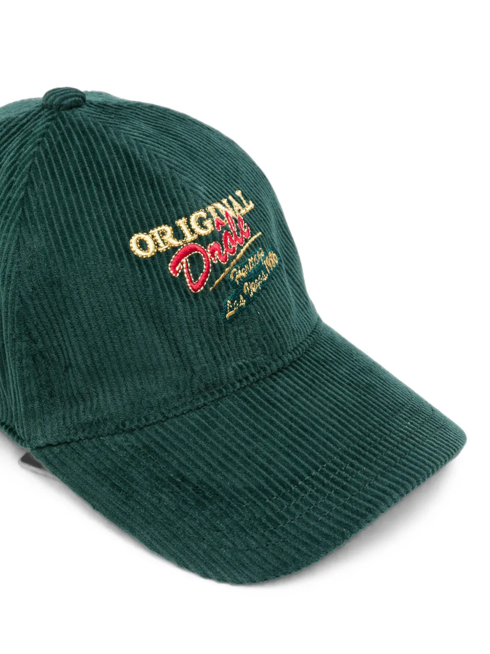 Drôle De Monsieur Honkbalpet met geborduurd detail Groen